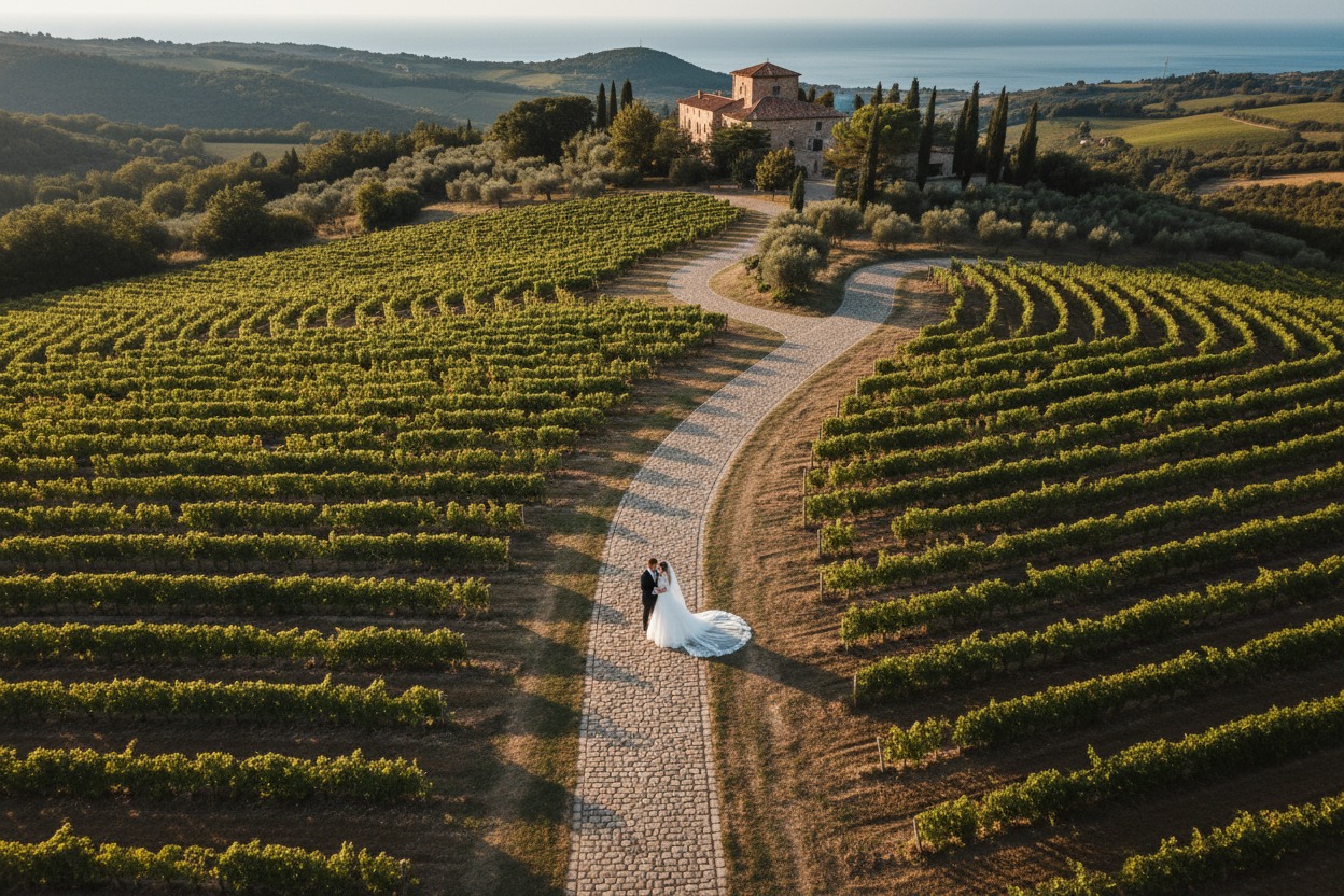 wedding video package drone shot n ireland